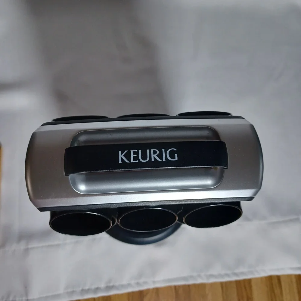 Keurig KCC-30 K-Cup Carousel 30 Pod Rotating Coffee Storage Holder Black Silver